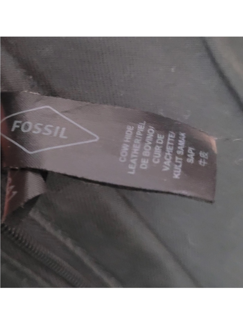Fossil Peyton Black Leather Crossbody Shoulder Bag Souble Flap - Picture 14 of 16